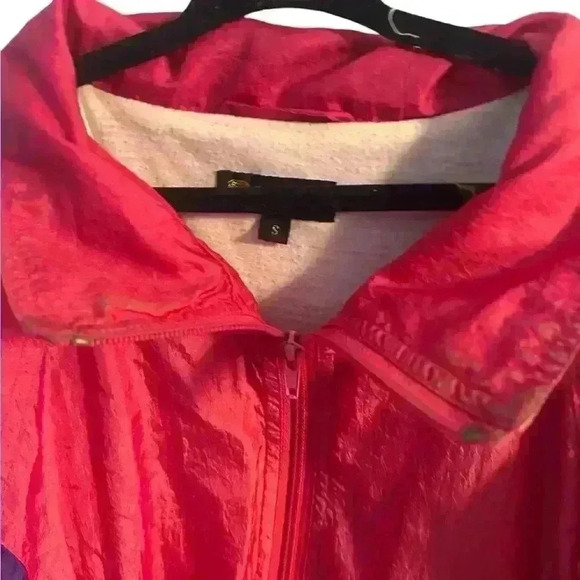 Dreimar Windbreaker jacket pink purple blue size small vintage 80s 90s used - Picture 5 of 5